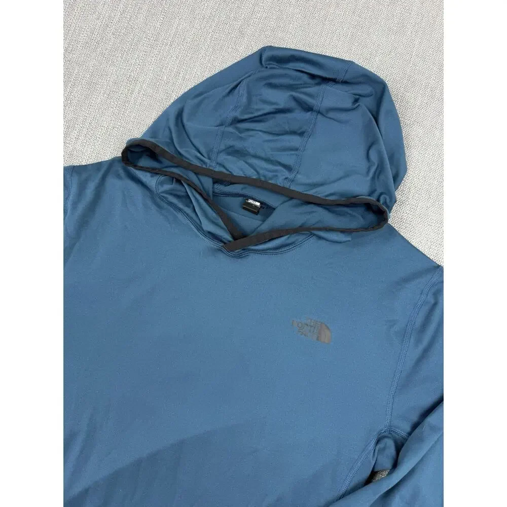 The North Face FlashDry Hoodie Men’s Small Blue Performance Pullover Stretch